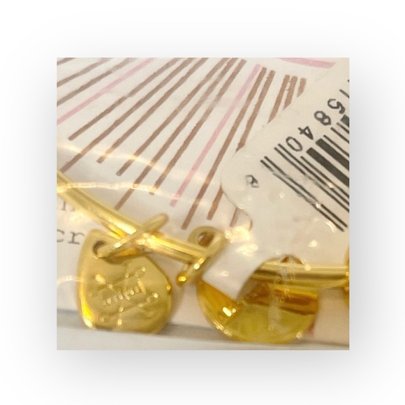 new Alex and Ani ꥟ Swarovski Crystal Birthstone Expandable Bangle ꥟ Gold + Pink - Picture 7 of 16